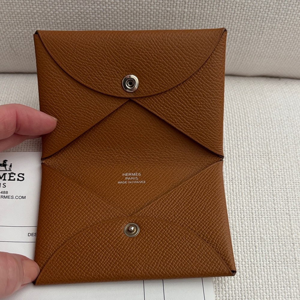 Hermès Calvi Card Holder “Gold” SLG - Picture 3 of 4
